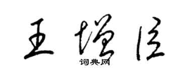 梁錦英王增臣草書個性簽名怎么寫