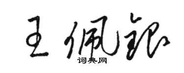 駱恆光王佩銀草書個性簽名怎么寫