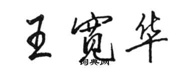 駱恆光王寬華行書個性簽名怎么寫