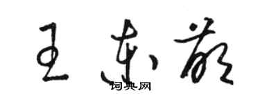 駱恆光王東萌草書個性簽名怎么寫