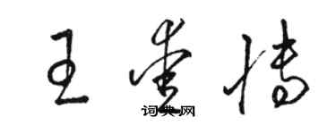 駱恆光王愛博草書個性簽名怎么寫