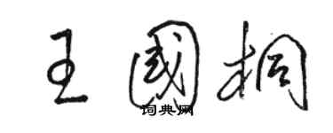 駱恆光王國桐草書個性簽名怎么寫