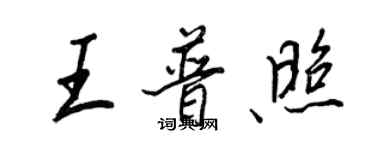 王正良王普照行書個性簽名怎么寫