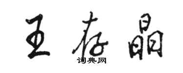 駱恆光王存晶行書個性簽名怎么寫