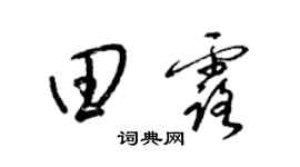 梁錦英田露草書個性簽名怎么寫