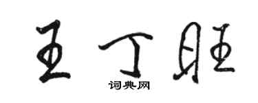 駱恆光王丁旺行書個性簽名怎么寫