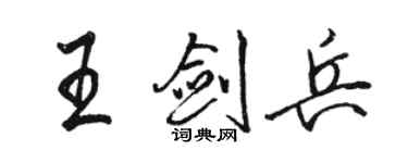 駱恆光王劍兵行書個性簽名怎么寫