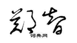 曾慶福鄭智草書個性簽名怎么寫