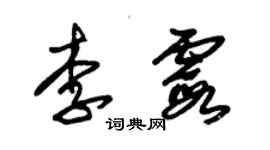 朱錫榮李霞草書個性簽名怎么寫