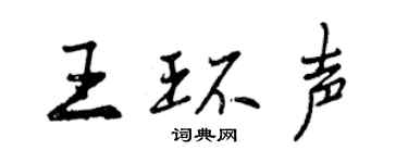 曾慶福王環聲行書個性簽名怎么寫