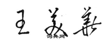 駱恆光王美華草書個性簽名怎么寫