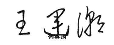 駱恆光王運潮草書個性簽名怎么寫