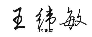 駱恆光王緯敏行書個性簽名怎么寫