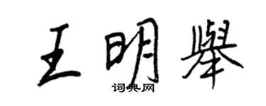 王正良王明舉行書個性簽名怎么寫