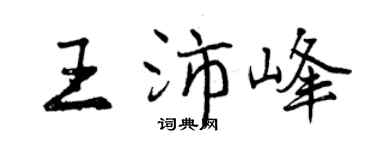 曾慶福王沛峰行書個性簽名怎么寫