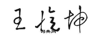 駱恆光王憶坤草書個性簽名怎么寫