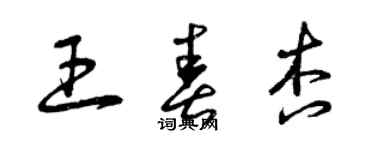 曾慶福王春杏草書個性簽名怎么寫
