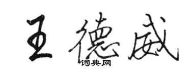 駱恆光王德威行書個性簽名怎么寫