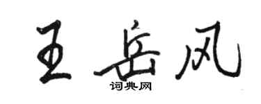 駱恆光王岳風行書個性簽名怎么寫