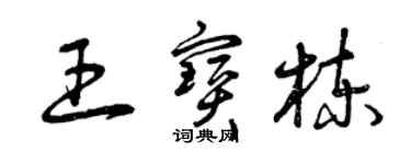 曾慶福王寶棟草書個性簽名怎么寫