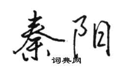 駱恆光秦陽行書個性簽名怎么寫