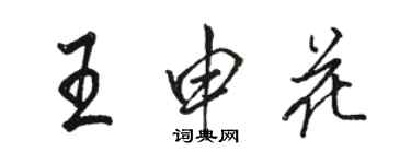 駱恆光王申花行書個性簽名怎么寫