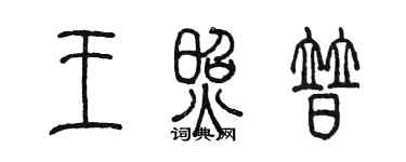 陳墨王照普篆書個性簽名怎么寫