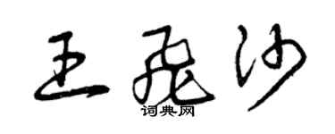 曾慶福王飛沙草書個性簽名怎么寫