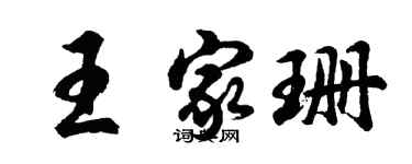 胡問遂王家珊行書個性簽名怎么寫