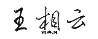 駱恆光王相雲行書個性簽名怎么寫