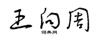 曾慶福王向周草書個性簽名怎么寫