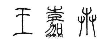 陳墨王嘉卉篆書個性簽名怎么寫