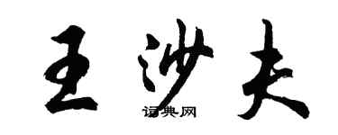 胡問遂王沙夫行書個性簽名怎么寫