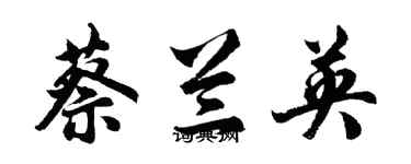 胡問遂蔡蘭英行書個性簽名怎么寫