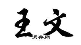 胡問遂王文行書個性簽名怎么寫
