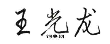 駱恆光王光龍行書個性簽名怎么寫