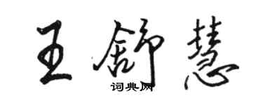 駱恆光王舒慧行書個性簽名怎么寫