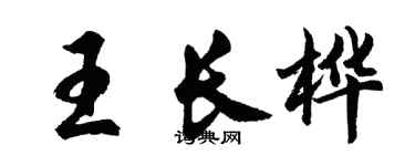 胡問遂王長樺行書個性簽名怎么寫