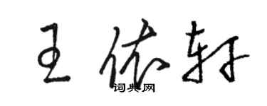 駱恆光王依軒草書個性簽名怎么寫