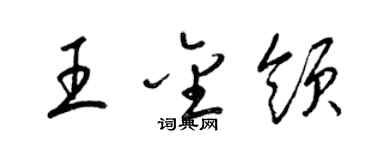 梁錦英王金領草書個性簽名怎么寫