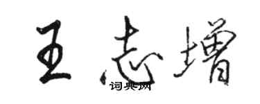 駱恆光王志增行書個性簽名怎么寫