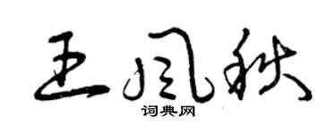 曾慶福王風秋草書個性簽名怎么寫