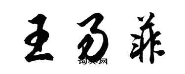 胡問遂王易菲行書個性簽名怎么寫