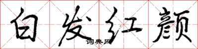 曾慶福白髮紅顏行書怎么寫