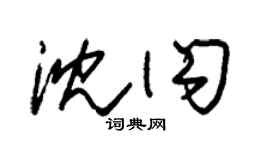朱錫榮沈閃草書個性簽名怎么寫