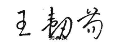 駱恆光王韌苟草書個性簽名怎么寫