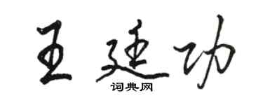 駱恆光王廷功行書個性簽名怎么寫