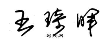 朱錫榮王琦暉草書個性簽名怎么寫