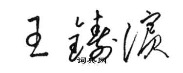 駱恆光王鑄濱草書個性簽名怎么寫