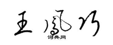 梁錦英王鳳巧草書個性簽名怎么寫